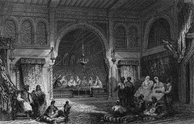 Interiör av ett damrum, i Alger av Unknown artist