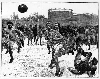 Internationell fotbollsmatch mellan anglosaxiska länder av Unknown artist