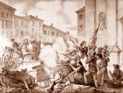 Italian Unite (Risorgimento (1848-1870): avsnitt av Brescias tio dagar, 23 mars till 1 april av Unknown artist