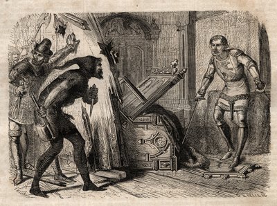 Jacob Van Artevelde (1290-1345) Mördad 1345 - Jacques (Jacob) Van Artevelde (1287 - 1345), känd som den vise mannen i Gent, faller under slaget av borgaren i Gent 1345 - gravering i "" Illustrous People
