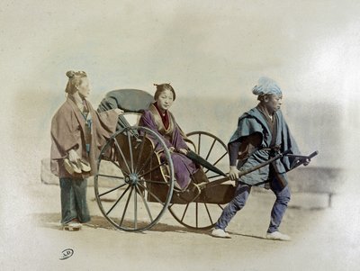 Japansk rickshaw, cirka 1900 av Unknown artist