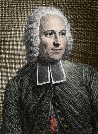 Jean-Antoine Nollet (1700-1770), fransk experimentell fysiker och prästerskap - Porträtt av abben Jean Antoine Nollet (1700-1770), fransk fysiker av Unknown artist