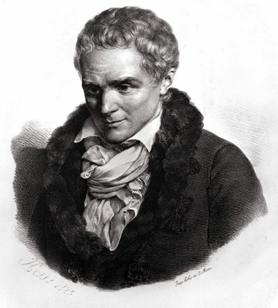 Jean-Jacques Rousseau (1712-1778), fransktalande Genève-författare och filosof. av Unknown artist