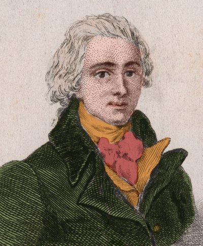 Jean-Pierre-Claris (Jean Pierre Claris) de Florian (1755-1794), dramatiker, romanförfattare, poet, fransk fabulist (1755-1794). Gravyr från 1876. av Unknown artist