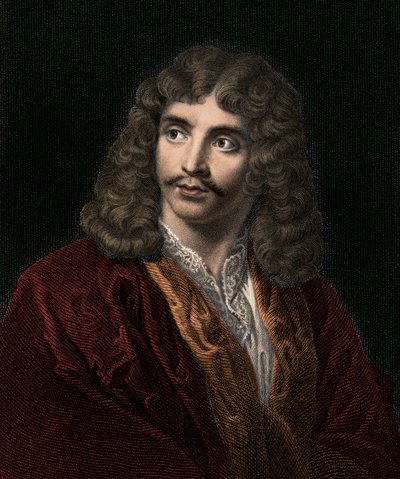 Jean Baptiste Poquelin Moliere 1622-1673 - gravyr - 1800-talet av Unknown artist