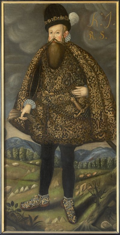 Jean III roi de Suede - Porträtt av kungen Johannes III av Sverige (1537-1592), Anonym . Olja på duk. Mått: 195x98 cm. Nationalmuseum Stockholm av Unknown artist