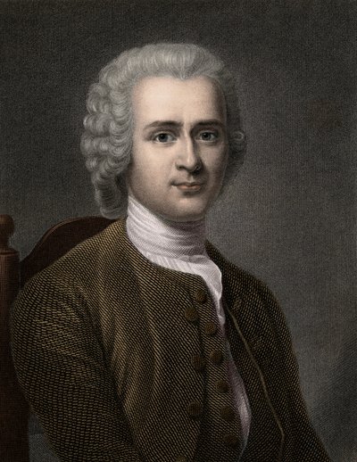Jean Jacques Rousseau 1712-1778 - gravyr - 1800-talet av Unknown artist