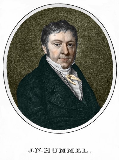 Jean Nepomucene (Jean-Nepomucene) Hummel (Johann Nepomuk Hummel) (1778-1837). Österrikisk pianist och kompositör av Unknown artist