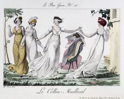 Game of Colin-Maillard (Colin Maillard) - i "" Le Bon genre", n¡14, tidigt 1800-tal av Unknown artist