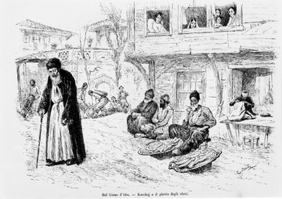 Judiskt getto i Konstantinopel. av Unknown artist