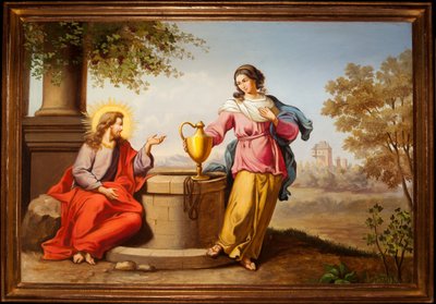 Jesus och samariten av Unknown artist