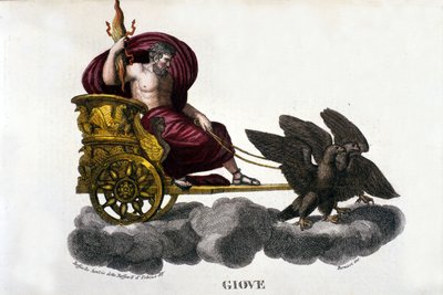 Jupiter (Zeus). 1800-talsgravyr. av Unknown artist