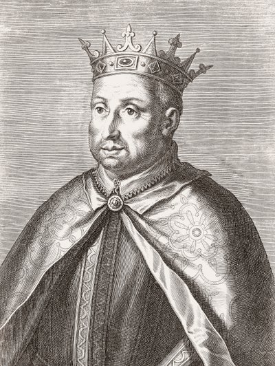 Kung Afonso II av Portugal. Porträtt. av Unknown artist
