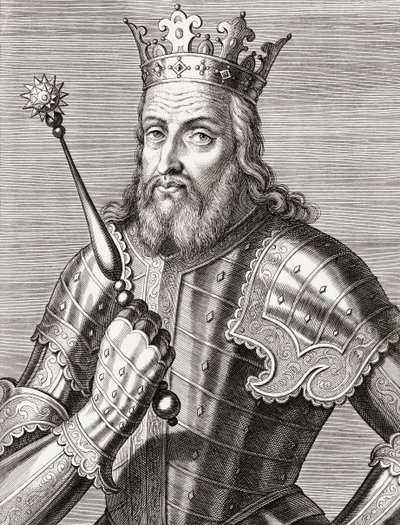 Kung Afonso IV av Portugal. Porträtt. av Unknown artist
