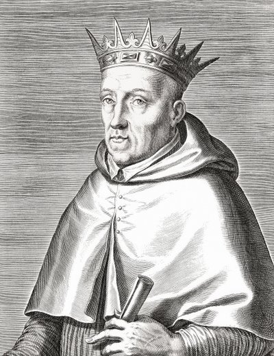 Kung Henrik I av Portugal och en kardinal. Henrique I. Porträtt. av Unknown artist
