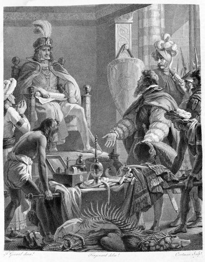 Kung Manuel I den store (1469 - 1521) tog emot Vasco de Gama. av Unknown artist