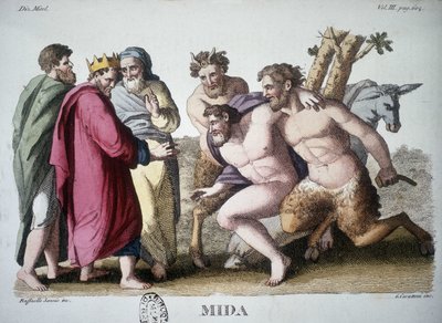 Kung Midas - gravyr av Unknown artist