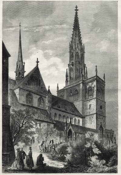 Konstanzer Munster - Konstanz Minster eller Konstanz Cathedral - Tyskland - Cathedrale Notre-Dame (Notre Dame) de Constance - 1868 - av Unknown artist