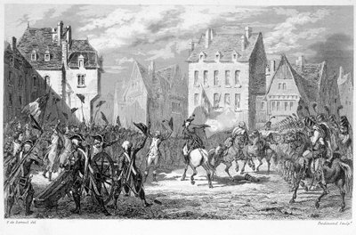 Nationalgardet i Varennes (22 juni 1791) - i "Fasttes de Gardes Nationales de France" av Unknown artist