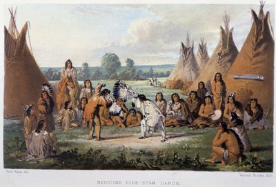 Pipdansen mot sjukdomar hos nordamerikanska indianer - en "" Wanderings of an artist among the Indians of North America", Paul Kane av Unknown artist