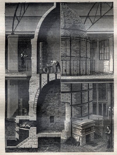 Tillverkning av vaser på Sevres-fabriken - Gravering i "La Science francaise"" av Unknown artist