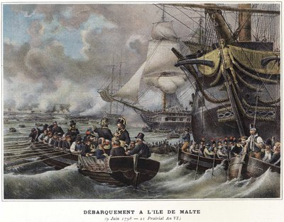 Landning på ön Malta av Napoleon Bonaparte, 9 juni av Unknown artist