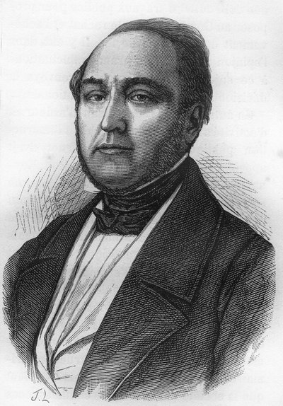 Lazare Hippolyte Carnot (1801-1888), fransk politiker. av Unknown artist