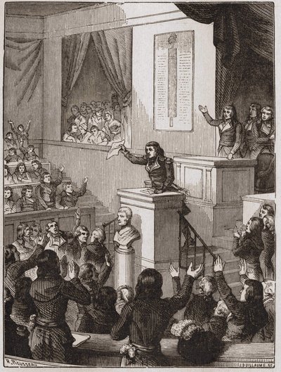 Lazare Nicolas Marguerite Carnot (med smeknamnet segerns arrangör eller den store Carnot) tillkännagav den 1 september av Unknown artist