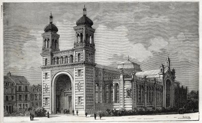 Rameau-palatset (1878-1881) i Lille - gravyr från 1884 av Unknown artist