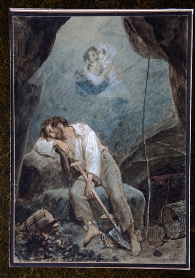 Le rêve de Volkonski (Drömmen om Volkonsky) - Serguei Grigorievitch Volkonski (1788-1865), generalmajor för den kejserliga armén i Ryssland och Decembrist, dömdes till 20 års fängelse och internerades 1832 i fästningen Chita och arbetade i gruvor av Unknown artist