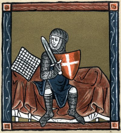 Legend Arthurian: Gauvain-riddaren på den magiska sängen. I "History of French Literature" av Hermann Suchier av Unknown artist