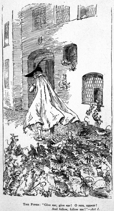 Legenden om "" Pied Piper of Hamelin"" av Unknown artist