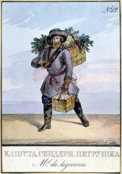 Baljväxthandlare i Ryssland på 1800-talet. av Unknown artist