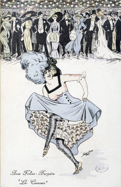 Folies-Bergères: ""Cancan"", n.d. av Unknown artist