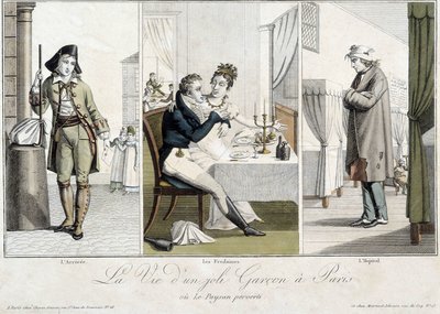 Livet för en vacker pojke i Paris eller den perversa bonden: ankomsten, Fredaines och sjukhuset - Carnavalet. av Unknown artist