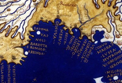Ligurien. Atlasmanuskript från 1400-talets Berlinghieri. av Unknown artist