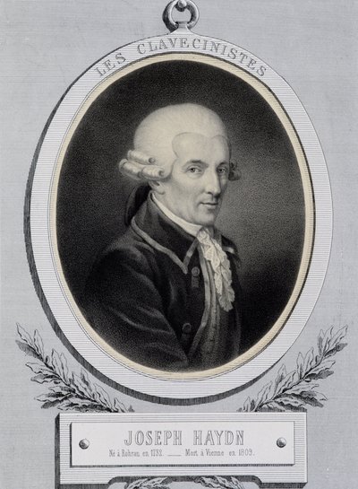Medaljongporträtt av musikern Franz Joseph Haydn (1732-1809) av Unknown artist