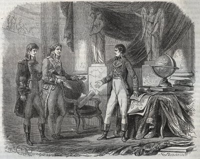 Lord Cornwallis (1738-1805) förhandlade om Amiensfördraget (1802) med Napoleon Bonaparte (1769-1821) - freden i Amiens, Frankrike - Fördrag undertecknat mars 1802 som avslutade revolutionskrigen av Unknown artist