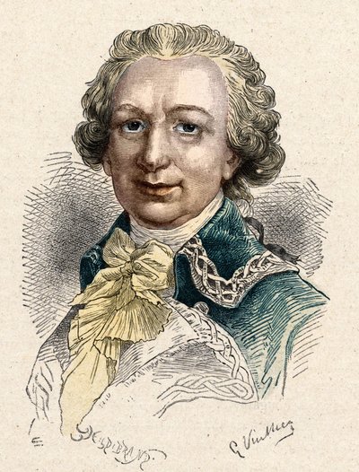 Louis Antoine, greve av Bougainville (1729-1811), fransk sjöfarare. av Unknown artist