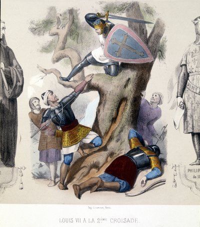 Ludvig VII den unge (1120/1180), Capetiens direkt under det andra korståget (1147/1149). av Unknown artist