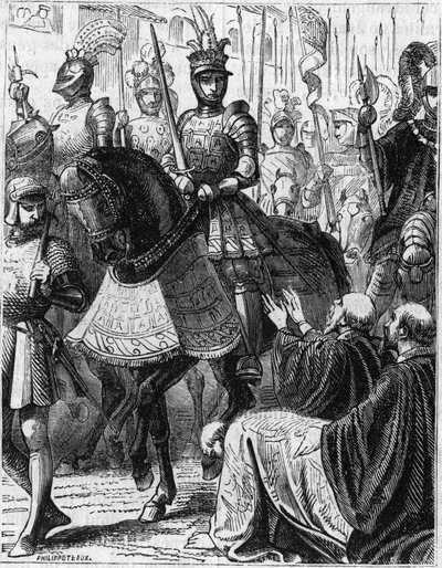 Ludvig XII (1462-1516) går in i Genes (Italien). av Unknown artist