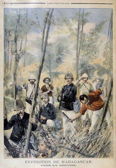 Madagaskarexpeditionen: i bushen - i "" Le Petit Journal", augusti 1895 av Unknown artist