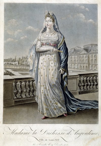 Madame hertiginnan av Angouleme (Marie Therese eller Madame Royale av Unknown artist