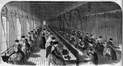 Tillverkning av cementee-penna: arbetare i en tryckeriverkstad i en fabrik i Birmingham i "" Le Journal Illustrous"" av Unknown artist