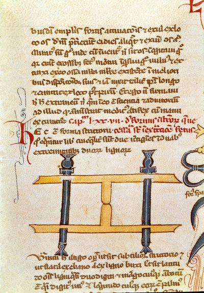 Manuskriptsida "" Kirurgi"" (MS. LAT.VII XXXII-3023) av Guillaume de Salicet (Guglielmo da Saliceto) (1207-1270) munk och läkare. 1300-talets Biblioteca Marciana Venedig av Unknown artist