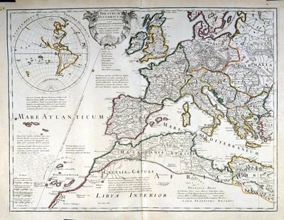 Karta över Europa. Början av 1600-talet. av Unknown artist