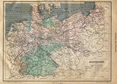 Karta över Tyskland 1891 - Karta över Tyskland 1891 - av Unknown artist