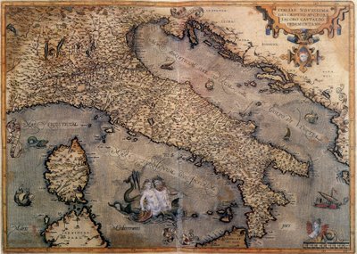 Karta över Italien av Unknown artist