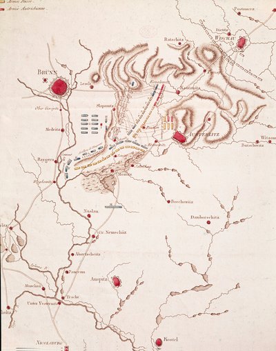 Karta över Austerlitz-slaget, 2 december 1805 av Unknown artist