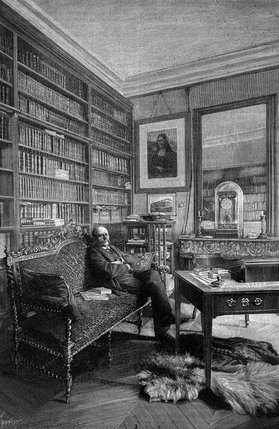 Marcellin Berthelot (1827-1907), fransk kemist, i sin praktik. Gravyr i "" Nature: granskning av vetenskaperna och deras tillämpningar på konst och industri"" av 31 mars av Unknown artist